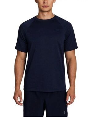 NWT Champion Athletic Logo Gym Active,Men's Navy Blue Short Sleeve Crew Tee,XL